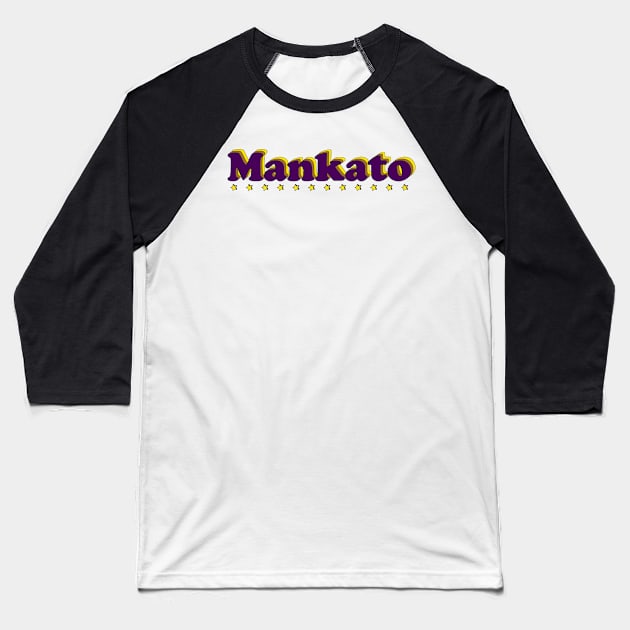 Mankato Mavericks Stars Baseball T-Shirt by sydneyurban